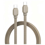 Ldnio LC212C punottu USB-C-pikalatauskaapeli - 2m, 65W - titaanikulta