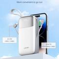 Ldnio PQ30 -varavirtalähde, mukana USB-C- ja Lightning-kaapelit - 30000mAh - valkoinen