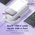 Ldnio PQ50 kannettava powerbank - 50000mAh, USB-C-/Lightning-kaapelit - valkoinen