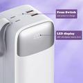 Ldnio PQ50 kannettava powerbank - 50000mAh, USB-C-/Lightning-kaapelit - valkoinen