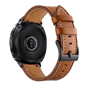 Samsung Galaxy Watch4/Watch4 Classic/Watch5/Watch6 Nahkaranneke - 20mm - Ruskea