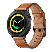 Samsung Galaxy Watch4/Watch4 Classic/Watch5/Watch6 Nahkaranneke - 20mm - Ruskea