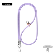 Leeu Design Tyylikäs yleismallinen puhelinnauha olkapäälle - 120cm, 6mm - Violetti
