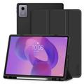 Lenovo Idea Tab Plus Tech-Protect SmartCase Pen Tri-Fold Folio kotelo - Musta