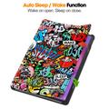Lenovo Idea Tab Pro Tri-Fold Series Smart Folio -kotelo - Graffiti