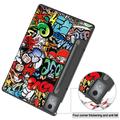 Lenovo Idea Tab Pro Tri-Fold Series Smart Folio -kotelo - Graffiti