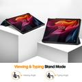 Lenovo Tab K11 Plus Tri-Fold Sarjan Smart Lompakkokotelo - Sininen