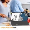 Lenovo Tab K11 Plus Tri-Fold Sarjan Smart Lompakkokotelo - Kissa