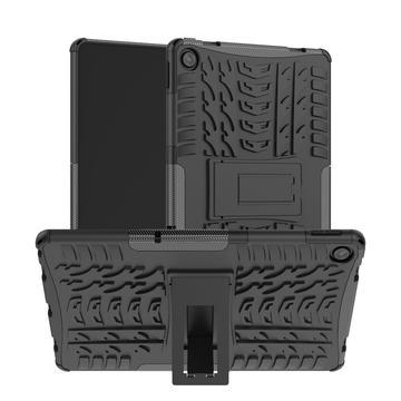 Lenovo Tab M10 Plus Gen 3 Liukumaton Hybridikotelo Jalustalla (Avoin pakkaus - Erinomainen) - Musta