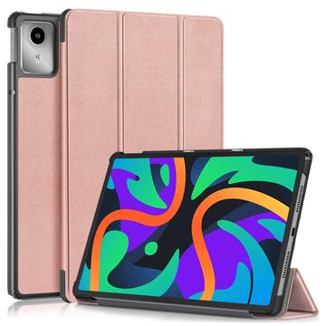 Lenovo Tab M11 Tri-Fold Sarjan Smart Lompakkokotelo - Ruusukulta