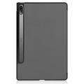 Lenovo Tab P12 Pro Tri-Fold Sarjan Smart Lompakkokotelo - Harmaa
