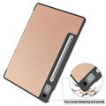 Lenovo Tab P12 Tri-Fold Sarjan Smart Lompakkokotelo - Ruusukulta