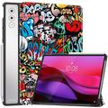 Lenovo Yoga Tab Plus Tri-Fold Sarjan Smart Lompakkokotelo - Graffiti
