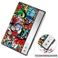 Lenovo Yoga Tab Plus Tri-Fold Sarjan Smart Lompakkokotelo - Graffiti