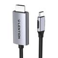 Lention CU707 USB-C-HDMI 2.0-kaapeli 4K60Hz/1Gbps - 3m - harmaa