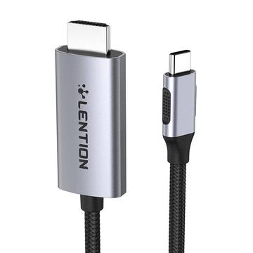 Lention CU707 USB-C-HDMI 2.0-kaapeli 4K60Hz/1Gbps - 3m - harmaa
