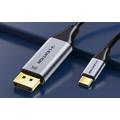 Lention CU808D USB-C ja DisplayPort -kaapeli 8K60Hz - 1,7m