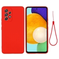 Samsung Galaxy A33 5G Nestemäinen Silikoni Suojakuori - Punainen