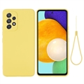 Samsung Galaxy A33 5G Nestemäinen Silikoni Suojakuori - Keltainen