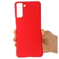 Samsung Galaxy S21 5G Nestemäinen Silikoni Suojakuori (Avoin pakkaus - Tyydyttävä) - Punainen