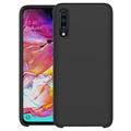 Samsung Galaxy A70 Liquid Silicone Suojakuori - Musta