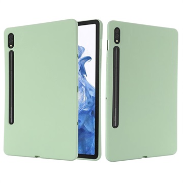 Samsung Galaxy Tab S8/S7 Liquid Silicone Suojakuori - Vihreä