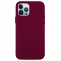 iPhone 14 Pro Nestemäinen Silikoni Suojakuori - Viininpunainen