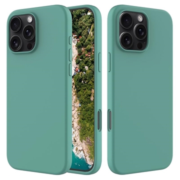 iPhone 16 Pro Nestemäinen Silikoni Suojakuori - Tummanvihreä