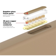 iPhone 16 Pro Max Nestemäinen Silikoni Suojakuori - MagSafe-yhteensopiva - Aavikon kultaa