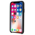 iPhone XS/X Nestemäinen Silikoni Suojakuori - Musta