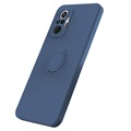 Xiaomi Redmi Note 10 Pro Liquid Silicone Suojakuori Sormuspidikkeellä