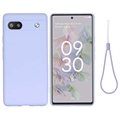 Google Pixel 6a Liquid Silicone Suojakuori - Violetti