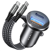 Lisen 51W:n autolaturi USB-C-kaapelilla - musta