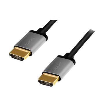 LogiLink CHA0101 High-Speed HDMI 2.0 -kaapeli Ethernetillä - 2m - Musta / Harmaa