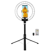 LogiLink AA0156 LED-rengasvalo, jossa on Selfie Stick / jalusta ja kaukosäädin