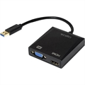 LogiLink UA0234 USB / VGA / HDMI-sovitin - Musta