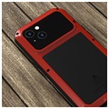 Love Mei Powerful iPhone 13 Hybridikotelo - Punainen