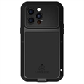 Love Mei Powerful iPhone 14 Pro Max Hybridikotelo - Musta