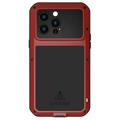 Love Mei Powerful iPhone 14 Pro Max Hybridikotelo - Punainen