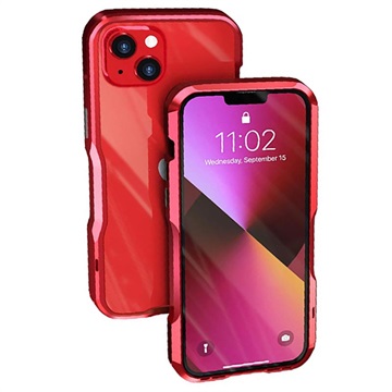 Luphie Safe Lock iPhone 13 Metallipuskuri - Punainen