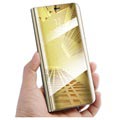 Luxury Mirror View Samsung Galaxy S9+ Lompakkokotelo (Avoin pakkaus - Tyydyttävä) - Kulta