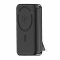 M02A 10000mAh Qi2 Magneettinen Langaton Varavirtalähde Sisäänrakennetulla Jalustalla - 35W - Musta