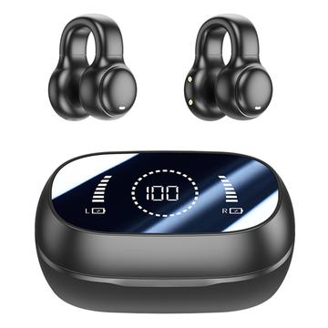 M47 Earclip Bone Conduction Langattomat kuulokkeet mikrofonilla Bluetooth 5.3 Gaming Headset Melunvaimennus Urheilu kuulokkeet - Musta