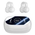 M47 Earclip Bone Conduction Langattomat kuulokkeet mikrofonilla Bluetooth 5.3 Gaming Headset Melunvaimennus Urheilu kuulokkeet - Valkoinen