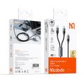 Mcdodo CA-6740 2-in-1 USB-C-kaapeli 100W pikalataus - 1.5m - musta