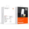 MCDODO CH-1610 MDD 15W monitoiminen langaton laturi 4 in 1 pöytälatausteline LED digitaalinen näyttö latausasema yövalo herätyskellotoiminnoilla - valkoinen