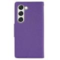 Mercury Goospery Fancy Diary Samsung Galaxy S23 5G Lompakkokotelo - Violetti