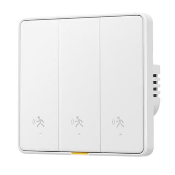 MG-KG126 Zigbee-tutka-älykäs kytkin / ihmisanturi seinäkytkin - 3 jengiä, 1 tapa - valkoinen