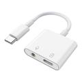 MH-CM33S USB-C ja 3.5mm:n audiosovitin PD 3.0 -tuella - Valkoinen