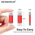 MICRODRIVE 64GB 2-in-1 USB 2.0 / USB-C-muistitikku - musta